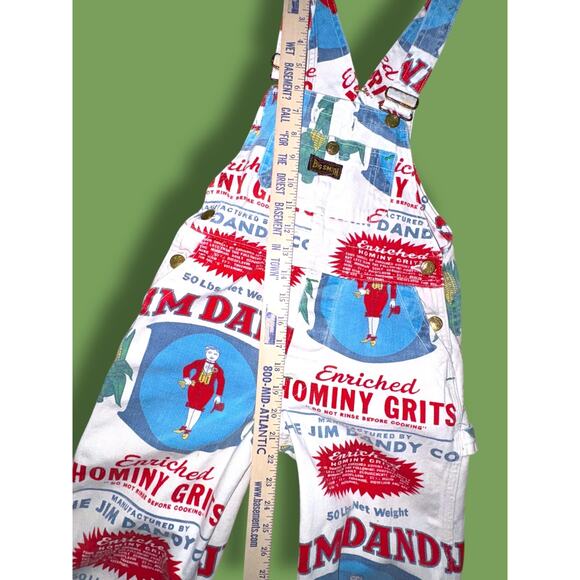 VTG Big Smith Kids Overalls Jim Dandy Hominy Grits Sack Print Approx. 6-7 years - Picture 10 of 10